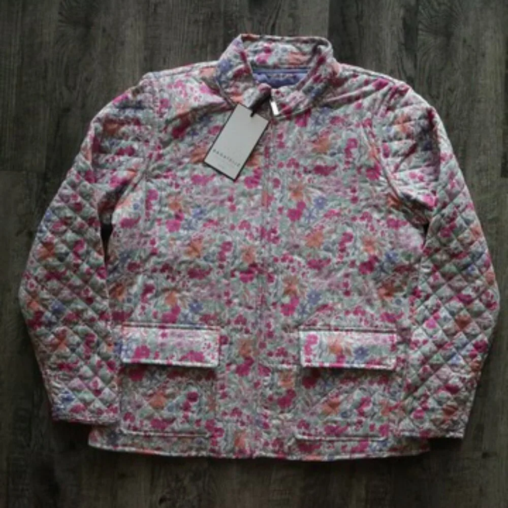 NWT Bagatelle Prism Stem Floral Printed Quilted Jacket Size Medium. Size Large. - Picture 3 of 12